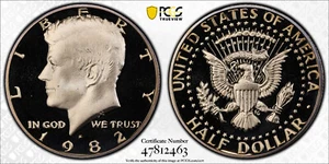 1982 S 50C KENNEDY HALF DOLLAR PCGS PR69DCAM Protected by Gold Shield & TrueView - Picture 1 of 3