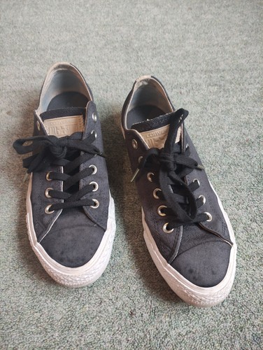 Scarpe da ginnastica unisex CONVERSE blu grigio pelle scamosciata taglia uk 6