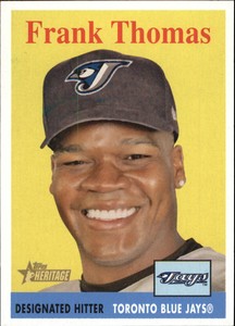 2007 Topps Heritage Toronto Blue Jays Baseball Card #409 Frank Thomas