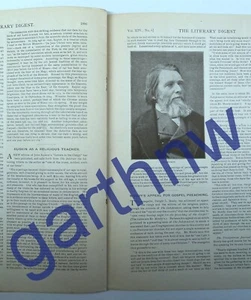 JOHN RUSKIN 1896 AS A RELIGIOUS TEACHER PHOTO FEATURE LETTERS TO THE CLERGY - Picture 1 of 1