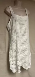 NWT Solid White Stretchy Women’s Size Large Sleeveless Knit Dress By Gap - Picture 1 of 12