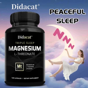 Magnesium L-Threonate 1000mg - Helps to improve sleep quality, insomnia problems - Picture 1 of 11