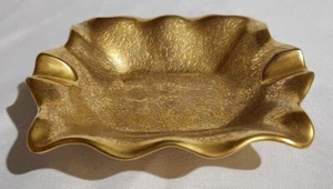 Vintage 5" × 4" Pickard China Made In USA Gold Ashtray #136 - Picture 1 of 5