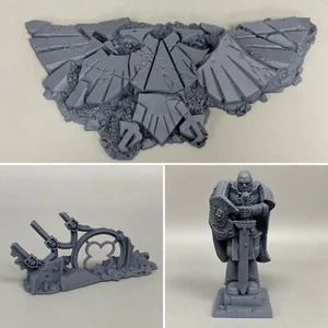 HONOURED IMPERIUM TERRAIN SET SCENERY SPACE MARINE STATUE WARHAMMER 40K AQUILA - Picture 1 of 10