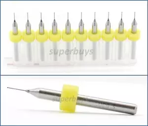 10 0,3 mm micro broca de giro broca de carburo de tungsteno acero para herramienta giratoria - Imagen 1 de 3