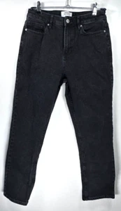 Miss Selfridge Denim Jeans Black US 6 Petite High Rise Womens London 27.5 Inseam - Picture 1 of 3