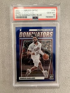 PSA 10 2022-23 Donruss Optic Darius Garland Elite Dominators Blue #14 Cavs /49