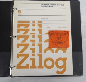 ZILOG Z8 DEVELOPMENT MODULE USER MANUAL SEPTEMBER 1980 - Picture 1 of 5