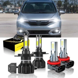 For Honda Fit 2006-2020 LED Headlight Kit Blue High/Low Beam + Fog Lights Bulbs - Picture 1 of 19