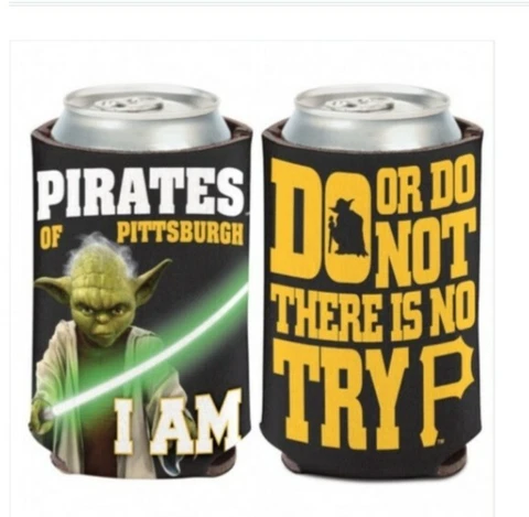⚾️⚾️ PITTSBURGH PIRATES STAR WARS YODA DOUBLE  SIDED KOOZIE ⚾️⚾️ FREE SHIPPING Cover
