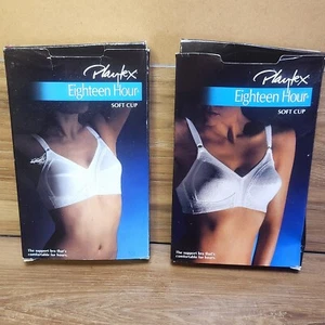 2 Stück Vintage Playtex 18 Stunden Lift & Support bügelloser BH #41 & 20 weiß 38C - Bild 1 von 22