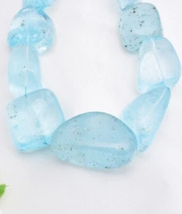 Natürlicher blauer Topas glatt 10 Stück Edelsteinbecher - Bild 1 von 3