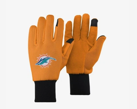 Miami Dolphins Texting Gloves NEW One Size Fits Most FOCO Cover