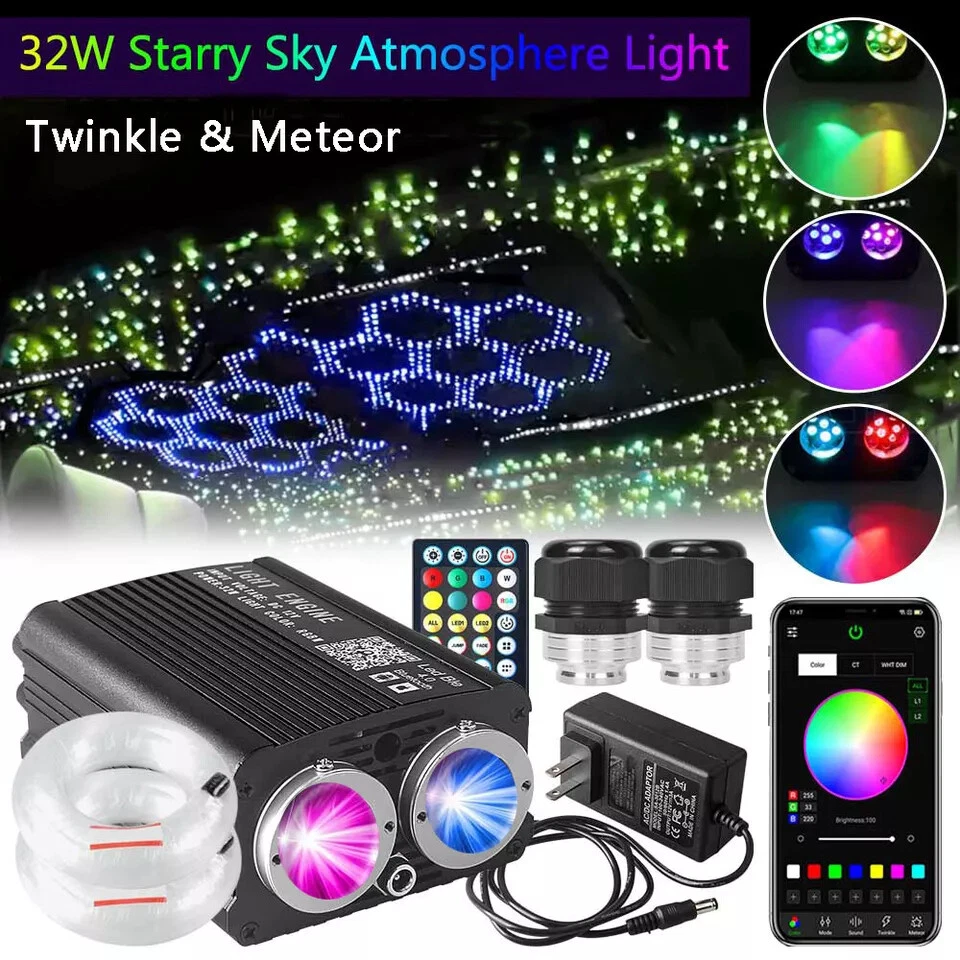 Kit de luces de techo de fibra óptica para techo de techo centelleante de techo de 1200 piezas para automóvil y hogar Foto 1 de 4