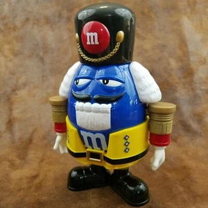 10" M&M's MM Blue Nutcracker Limited Holiday Edition Nutcracker Candy Dispenser - Picture 1 of 6