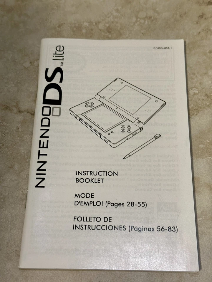 Solo folleto de instrucciones para Nintendo DS Lite Foto 1 de 1