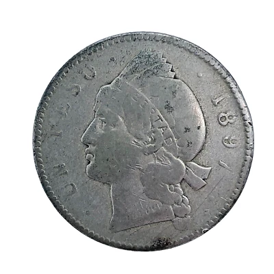 1897-A Dominican Republic 1 Un Peso 25 Grams 0.350 Silver Coin KM #16 - Image 1 of 4