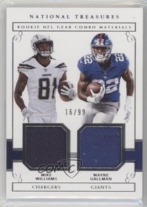 2017 Panini National Treasures /99 Mike Williams Wayne Gallman #28 Rookie RC