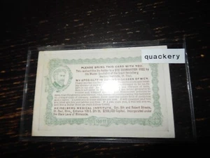 Vintage Quackery of a Doctor who Cures diseases of Men - Picture 1 of 2