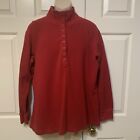 Duluth Trading Co. Men’s Red Mock Neck Henley Long Sleeve Thermal Shirt Size XL
