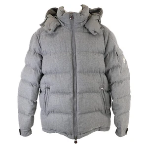 MONCLER MONTGENEVRE Wool hooded down jacket Jacket 6 gray - Picture 1 of 10