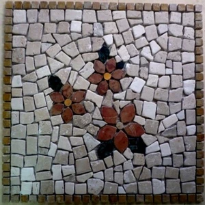 INGROSSO: Rosone Medaglione Rivestimento Mosaico Marmo 40x40cm. Altri in negozio - Foto 1 di 1