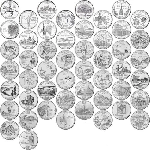 1999-2008 US State Quarters “P” ONLY Uncirculated Collectible Set of 50 coins - Image 1 of 1