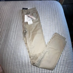 Stradivarius Coated High Waist Jean Ecru Size 34 NWT - Picture 1 of 8