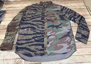 Ralph Lauren Denim Supply Patchwork Aztec Southwest Military Green Camouflage XL - Picture 1 of 6