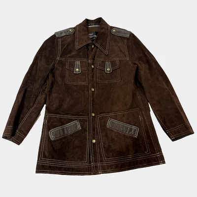 Chaqueta de cuero de gamuza vintage Montgomery Ward para hombre M  Foto 1 de 4