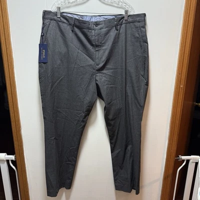 Polo Ralph Lauren Hombre Chino Elastizado Calce Recto Pantalones Gris Talla 42x30 NUEVO Foto 1 de 4