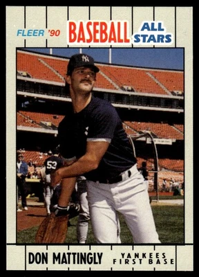 1990 Fleer бейсбол все звезды Don Mattingly New York Yankees #24 - Изображение 1 из 2