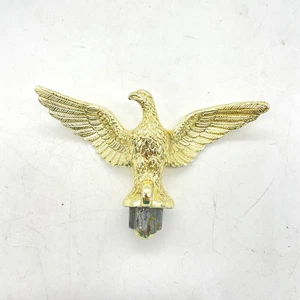 Vintage American Weißkopfseeadler Flaggenmast Topper Aluminiumguss vergoldet - Bild 1 von 9