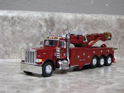 DCP 1/64 Red Tri-State 389 Peterbilt Rotator Wrecker Semi Truck Farm Toy - Image 1 of 4