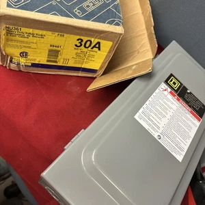 Square D CHU361 Heavy Duty Safety Switch 30 Amp 600 VAC, type 1 enclosure - Picture 1 of 10