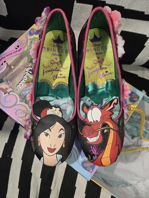 Irregular Choice Disney Princess Concept Heels MULAN Let Dreams Blossom Sz 38/7 - Image 1 of 4