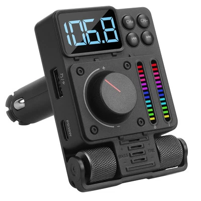 Auto Bluetooth Wireless FM Transmitter MP3 Player USB Ladegerät Adapter UK CR235B - Bild 1 von 4