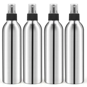 4-Pack 8oz Aluminum Fine Mist Spray Bottles,Empty Metal Atomizer Bottles with... - Picture 1 of 7