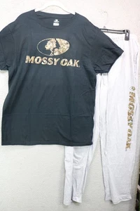 Juego de 2 piezas salón/pijama Mossy Oak para hombre-grande-logo-cordón-bolsillos - Imagen 1 de 18