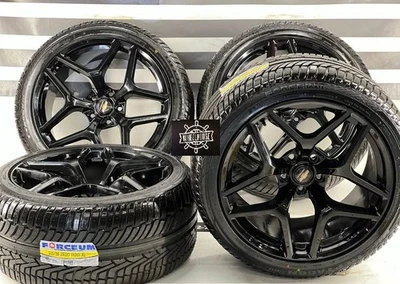 20x10 20x11 CAMARO ZL1 GLOSS BLACK WHEELS RIMS TIRES 5x120 SS RS Z28 1LE CHEVY - Imagem 1 de 2