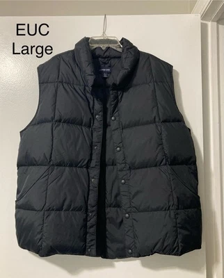 EUC Men’s Land’s End Black Puffer Vest Size L - Image 1 of 3