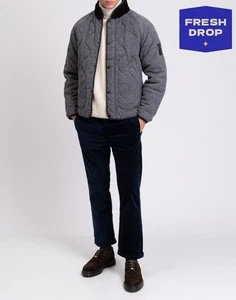 RRP €730 RAG & BONE Quilted Shield Jacket Size S Wool Blend Sherpa Collar - Picture 1 of 11