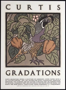 David Lance Goines 1990 Poster #141 Originaldruck Curtis Gradations  - Bild 1 von 1