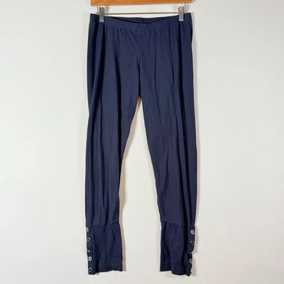 Неоновые Будда женщин средний темно-синий кнопка кромки леггинсы брюки йоги хиппи богемное - Изображение 1 из 4