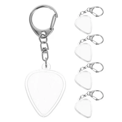  Porta plettri per chitarra da 5 pezzi - Portachiavi trasparente per collezione - Immagine 1 di 4