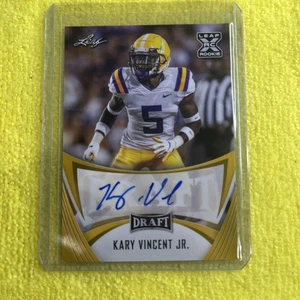 Leaf Draft 2021 #BA-KVJ Kary Vincent Jr. autógrafos oro - Imagen 1 de 2