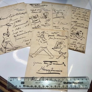 5x Harry Furniss Punch ILN Illustrator Autogramm Karikaturen Lord Portarlington - Bild 1 von 12
