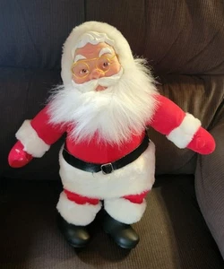 Vintage Maas Brothers Santa 16” Plush W/ Rubber Face 1989 Christmas 80s Toy  - Picture 1 of 20