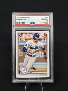 2020 Bowman #71 Gavin Lux RC PSA 10 - Picture 1 of 3