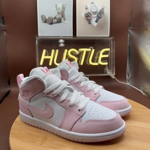 Jordan 1 Mid Pink Foam Rojo Fuego Blanco (PS) Talla 3Y - Imagen 1 de 12